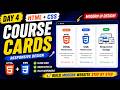 Build Modern Course Cards with HTML & CSS | Responsive Website Tutorial | Day 4