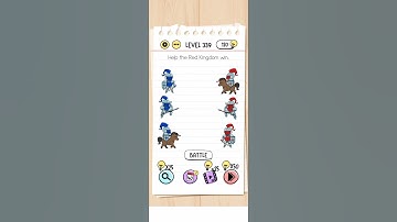 Brain test level 339 help red kingdom win || Brain test all levels