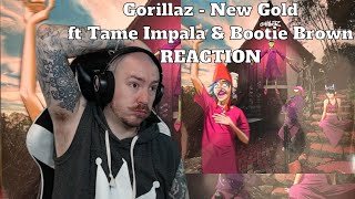 STRAIGHT BANGER!! -- Gorillaz - New Gold ft Tame Impala & Bootie Brown REACTION
