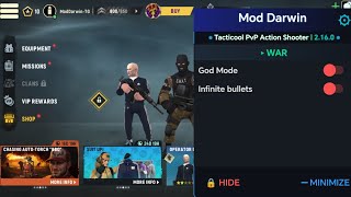 TACTICOOL PVP ACTION SHOOTER MOD APK HACK GOD MODE UNLIMITED BULLETS NO RELOAD 