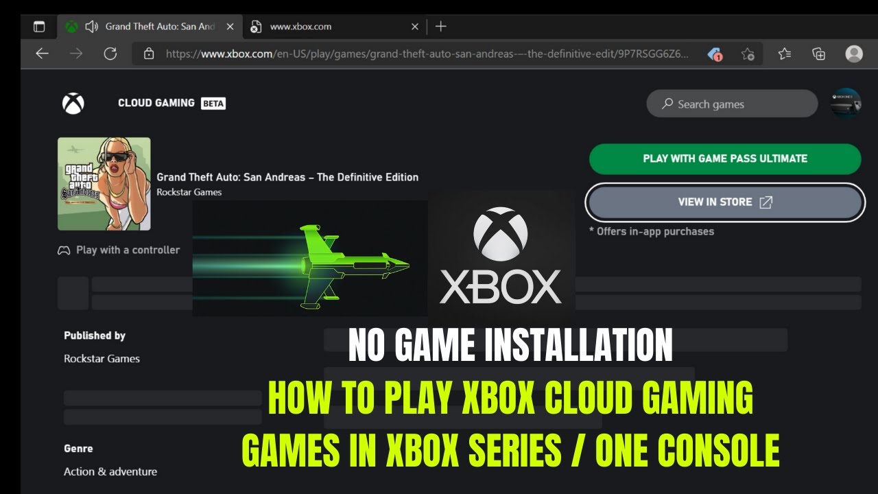 How to play XBOX Cloud Gaming games in XBOX Series / One Console? - YouTube