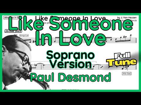 Like Someone In Love - Paul Desmond - Soprano Sax Version (+Backing Track)