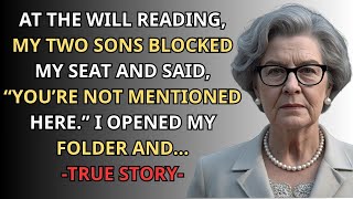 At the Will Reading, My Two Sons Blocked My Seat: “You’re Not in It.” I Opened My Folder