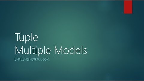 How to use Asp.net MVC 5 Tuple & Multiple Models