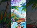 Tropical yoga quick drawing.Тропическая йога быстрое рисование.   #artshorts