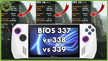 ROG Ally - Bios 339 vs 338 vs 337 - Temps & Performance Comparison