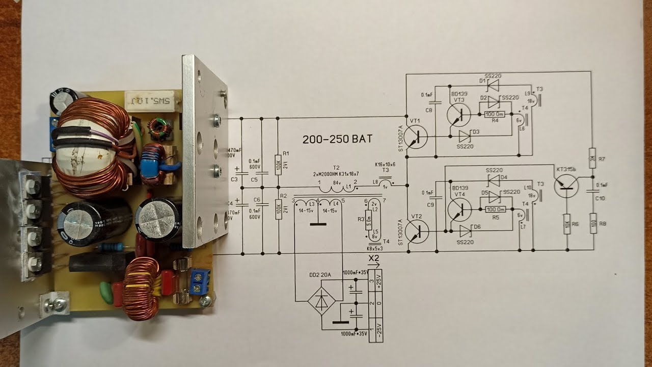 Блок питания на транзисторах для УМЗЧ на 200вт.Разбираем недостатки ...