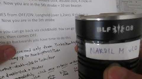 how to access strobe modes in stock BLF Q8 running NarsilM v1.0