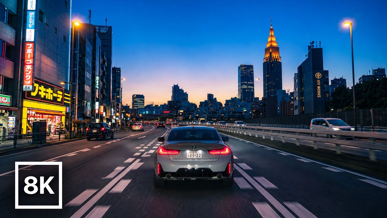 Tokyo Blue Hour Drive 🌙 From Shinjuku to the Western Outskirts