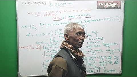 Class 12th maths chapter-3 (matrices) # important questions#  by PC sir 