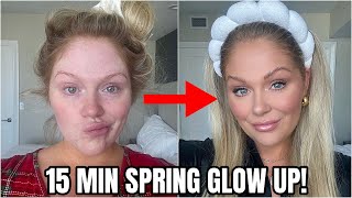 *EASY* 15 Minute GLOW UP for Spring Makeup Tutorial  Everyday Spring Makeup Tutorial 2024