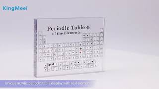 KingMeei Acrylic Periodic Table with Real Elements