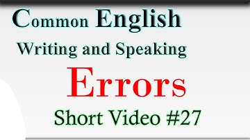 Common English writing and speaking errors and mistakes Part271|Quick Correction