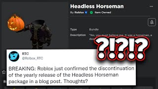 RTC on X: Roblox has taken the Headless Horseman offsale, it was  accidentally made FREE?!  / X