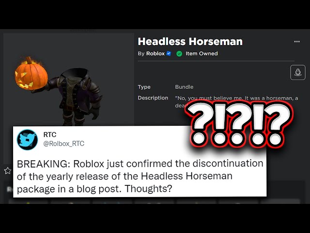 Was the Roblox Headless Horseman Really Free? - GameRevolution