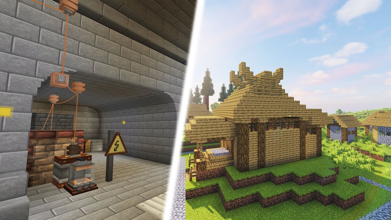 5. сборки майнкрафт 1. майнкрафт сборка деревня.