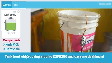 Tank level monitor using cayenne dashboard and arduinoESP8266 IoT project