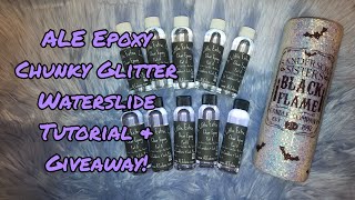 A Little Extra (ALE) Epoxy | Chunky Glitter Waterslide Tutorial &amp; Epoxy Giveaway! | KCC Glitter