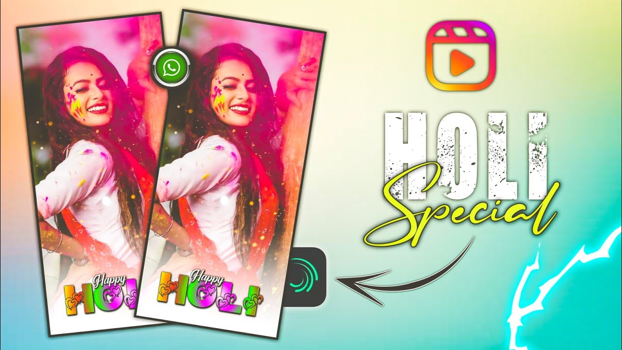 New Trending Holi status Editing Alight Motion Editing 2025