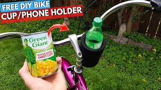Easy DIY Bike Cup, Bottle or Phone Holder made from FREE Recyclables Jonny DIY