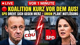🔴 VOR 1 MINUTE KOALITION KURZ VOR DEM AUS! SPD dreht sich gegen Merz – Union plant Notlösung
