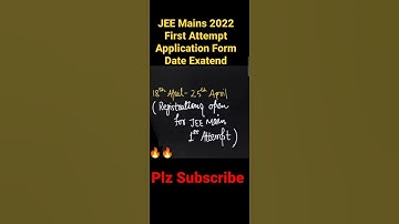 JEE Main 2022 : Official News By NTA || 1st Attempt Application Form Reopen 🔥🔥#ntalatestnews#Jee2022