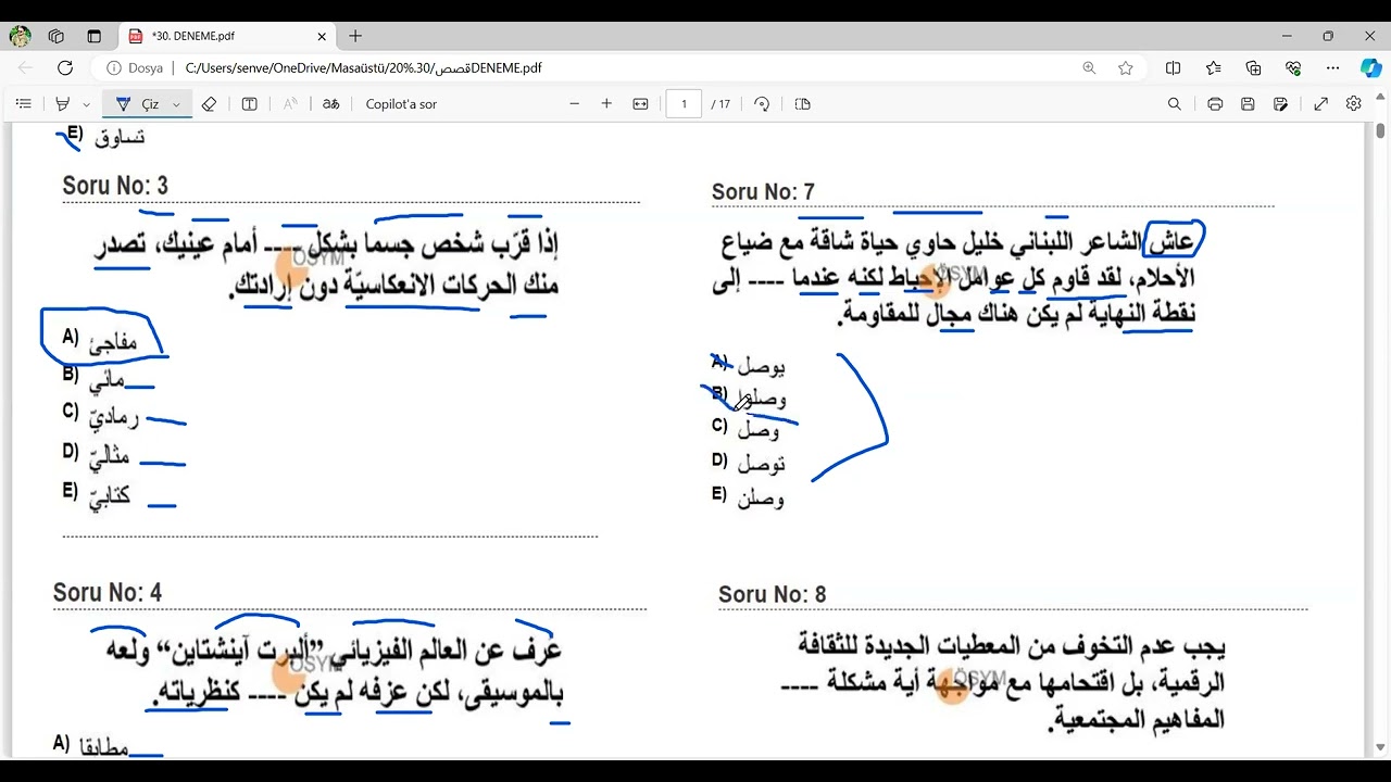 2023 YDS ARAPÇA SONBAHAR 1-26