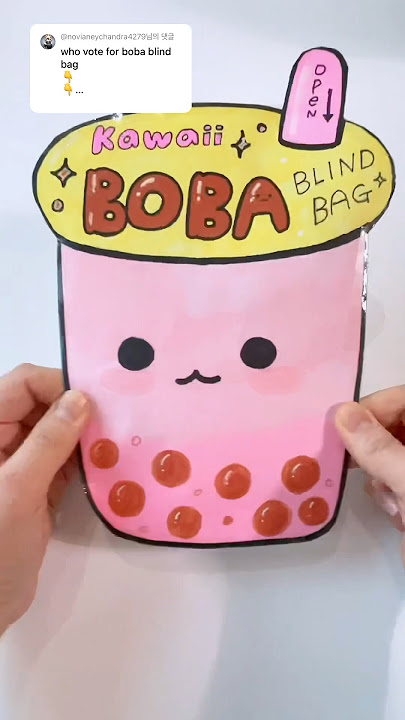 Kawaii Boba Blind Bag💗 #asmr #blindbag #papercraft #papersquishy #diy #paperdiy #sanrio