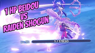 1HP BEIDOU VS RAIDEN SHOGUN (NO DAMAGE)