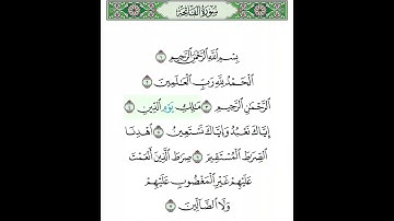 سورة الفاتحة صوت عبد الرحمن السديس