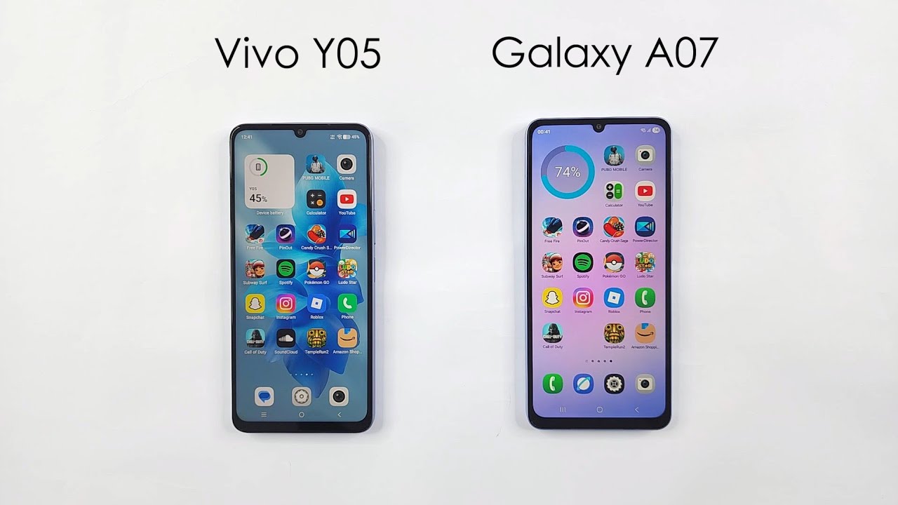Vivo Y05 vs Samsung A07 - Speed Test 