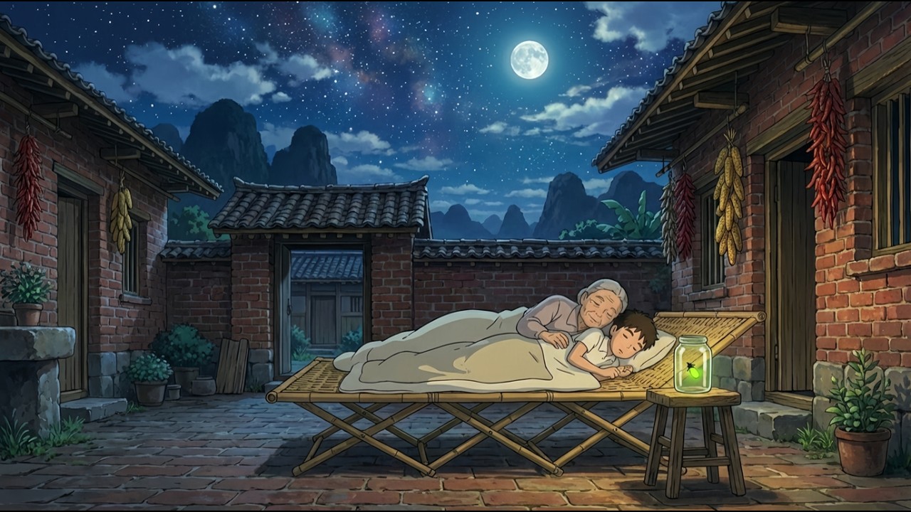 Rainy at night (China 1990s) Ghibli Style ASMR | Cooking, Memories & Family Warmth