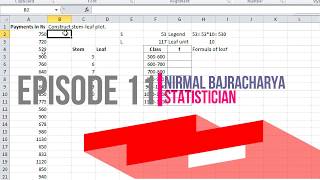 Construction of Stem-leaf plot (3 and 4 digited)|| Ep-11|| ft.Nirmal Bajracharya