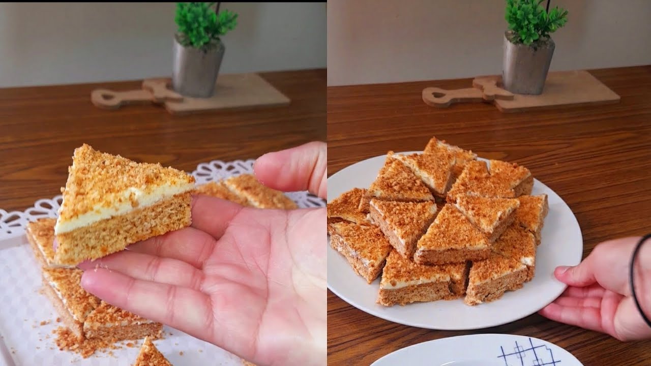 حلوى بالعسل اقتصادية 👍غير بحبة بيض و مغرف مرغرين😋👌لي مجربتهاش غادي تندم عليها فيها وحد البنة رووعة