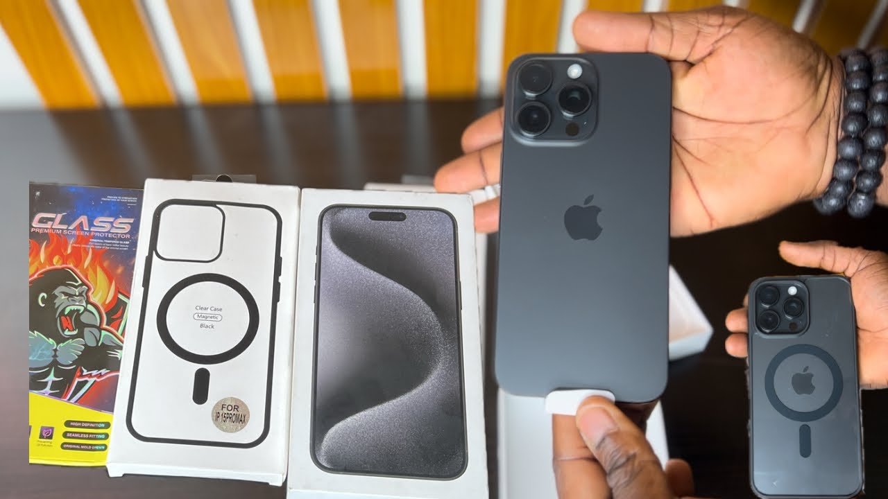 iPhone 15 Pro Max Black Titanium Aesthetic Unboxing: Clear