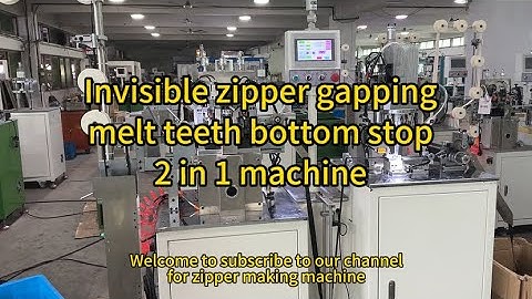 invisible gapping and bottom stop machine #zippermachine #zippermakingmachine
