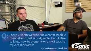 AUDIOSOURCE 125W 2WAY IN/OUT SPKR SYSTEM How do I Wire My Subwoofers to My 2-Channel Amplifier? | Car Audio Q & A