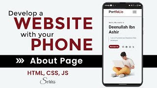Develop a Full WEBSITE with your PHONE - About Page Net Worth