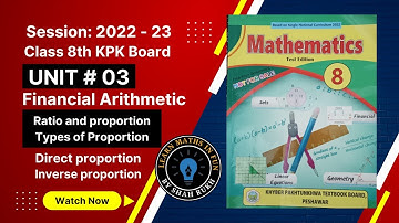 Chapter 3 Financial Arithmetic (Ratio, Proportion) (Class 8th KPK board) by Learn Maths in Fun