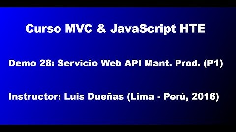 Curso MVC & JavaScript HTE - Demo 28 (Parte 1)