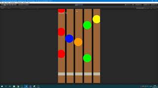 Prototype of rhythm game (guitar hero style)