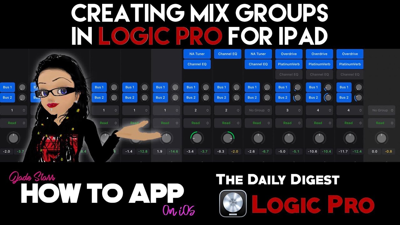 Creating Mix Groups in Logic Pro for iPad How to App on iOS The