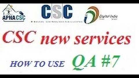how to use new services question answer #QA7 apna csc digital seva certificates aadhar card etc