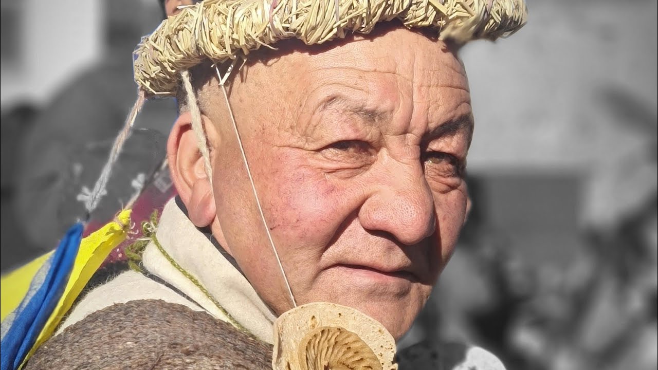 villagers of Wanla performing Losar. during the Lokhor gi rGyaston at Leh
