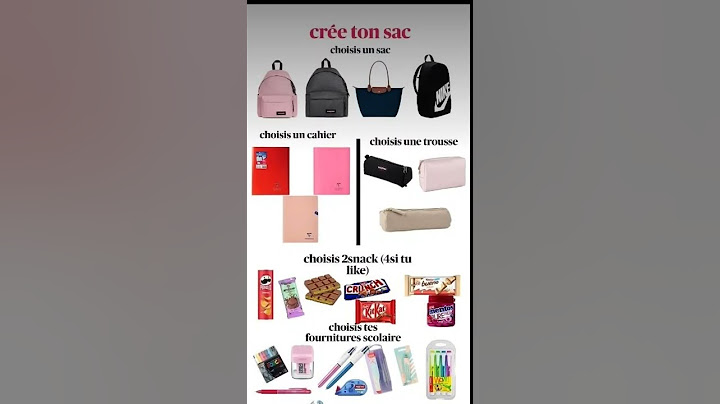 fait ton sac 💓