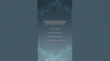 CCNA Quiz: Which command shows trunking status, encapsulation, and allowed VLANs on a Cisco switch?