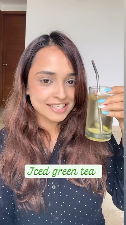 Iced green tea ✨ #recipes #greentea #icedgreentea