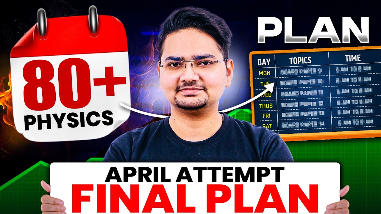 🔥Final Strategy to Score 80+ Marks in Physics | JEE Mains 2026 (April ...