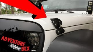 How to Install Jeep Wrangler Hood Latches!! DIY