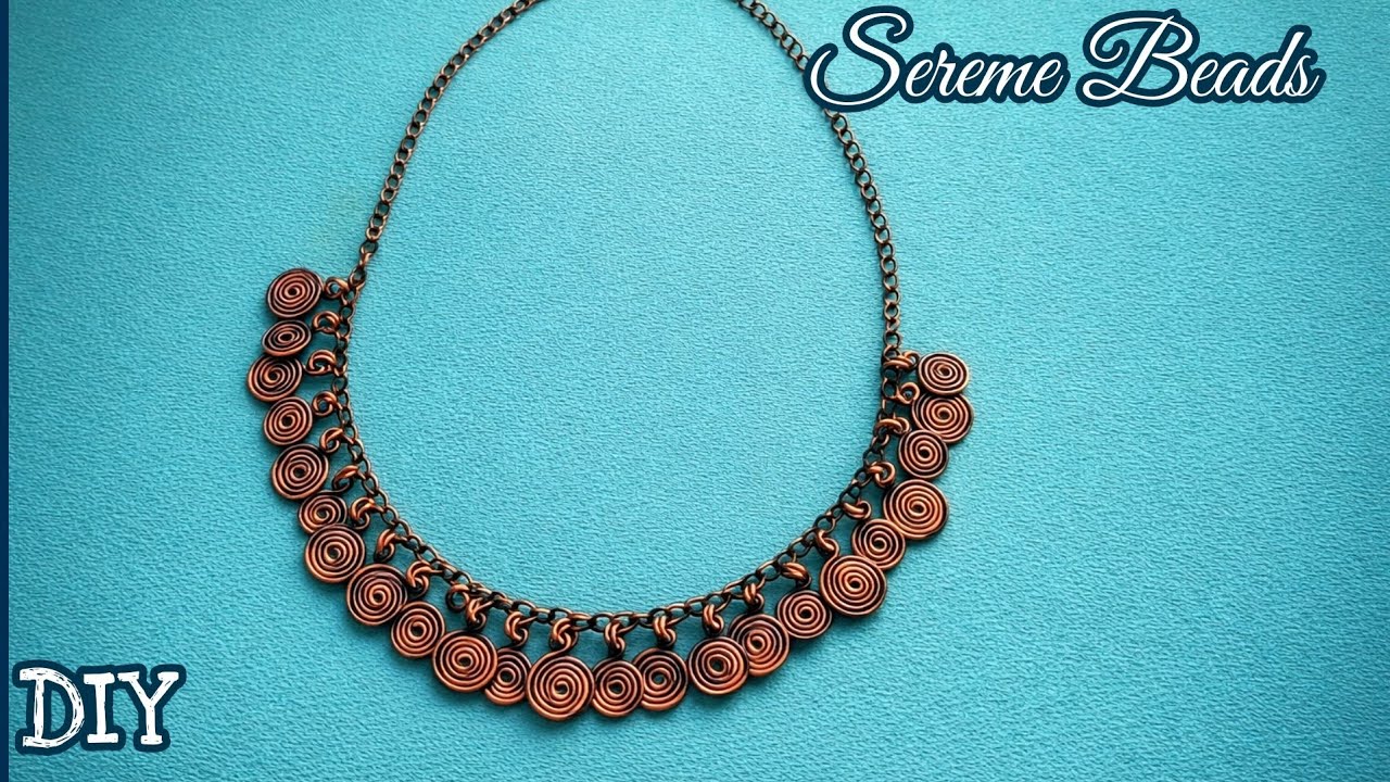 Spiral wire Necklace | Spiral wire jewelry | Spiral wire necklace tutorial  